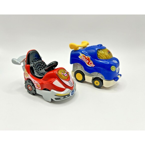 Vtech GO GO SMART Wheels Gavin Red Race Car Go Kart + Blue Race Car Lot Of 2 - Picture 2 of 16